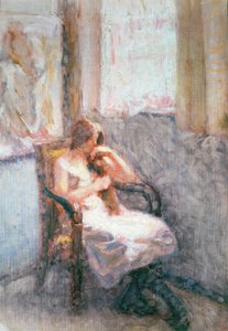 窓際の少女 作： Roderic O Conor